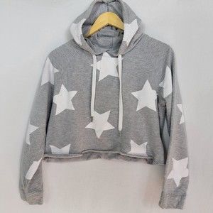 Messy Bun Just Chillin Crop Hoodie Sz M